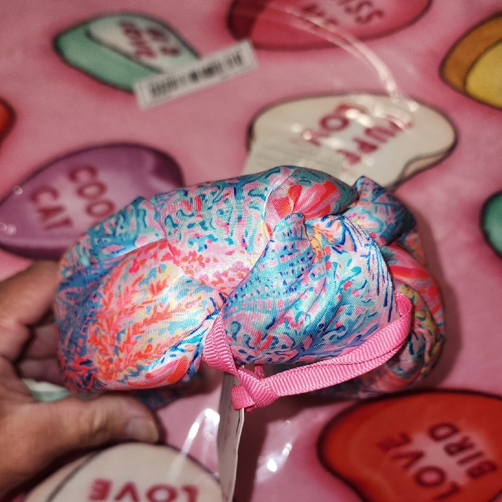 New Lilly Pulitzer 3" Wide Knotted Satin Headband Featured In Splashdance - Picture 2 of 7